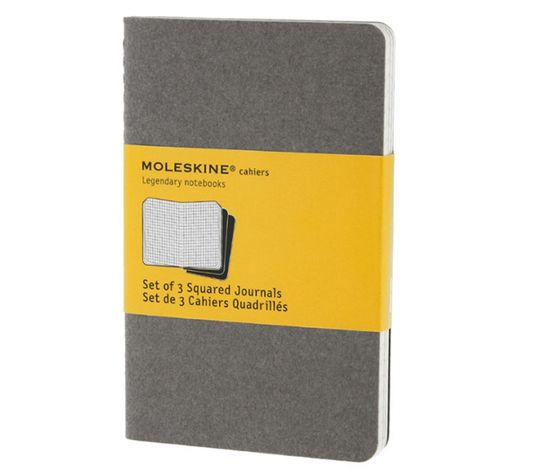  «3 кишенькових журнали для нотаток Moleskine Cahier Сірі в клітинку комплект з 3 молескінів (978-88-6613-421-3#CH312F)», brand Moleskine / Moleskine /  - фото №1