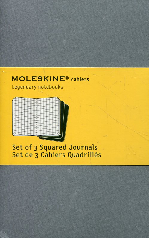  «3 кишенькових журнали для нотаток Moleskine Cahier Сірі в клітинку комплект з 3 молескінів (978-88-6613-421-3#CH312F)», brand Moleskine / Moleskine /  - фото №1