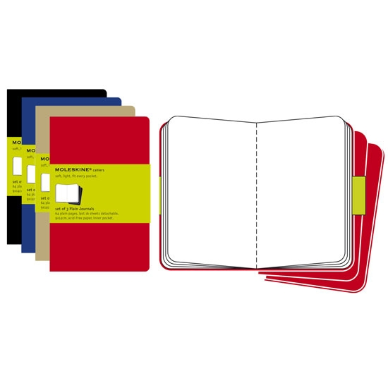  «3 журнали для нотаток Moleskine Cahier нелінійовані сірі комплект з 3 молескінів (978-88-6613-425-1#CH318F)», brand Moleskine / Moleskine /  - фото №1