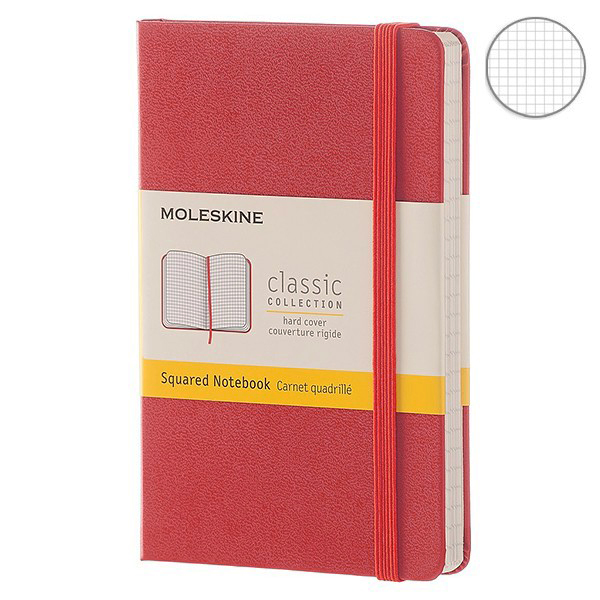  «Блокнот Moleskine Classic маленький клетка красный (MM712F2)», бренда Moleskine - фото №1
