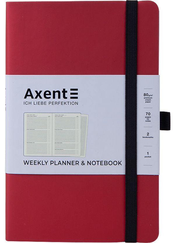  «Еженедельник недатированный Axent Partner Soft Бордо (8601-21-37-a)», бренда Axent - фото №1