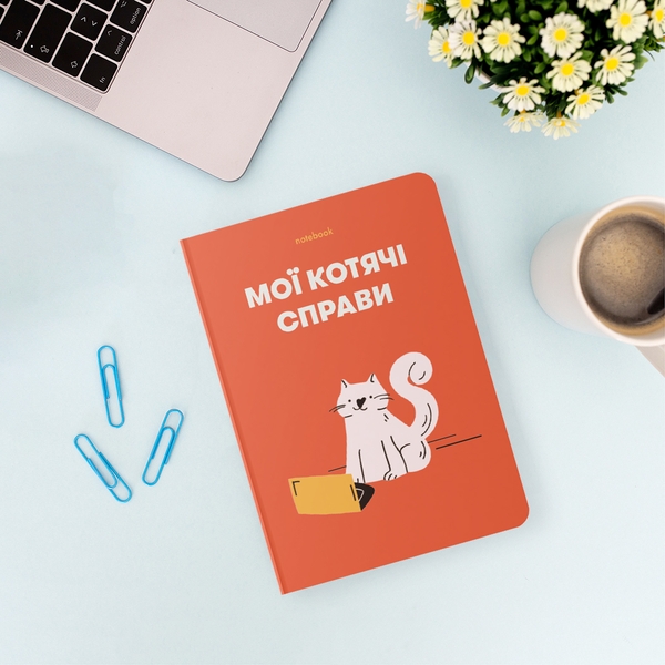  «Блокнот ORNER «Мої котячі справи» червоний, 144 ст. (orner-2131)», бренда Orner - фото №1