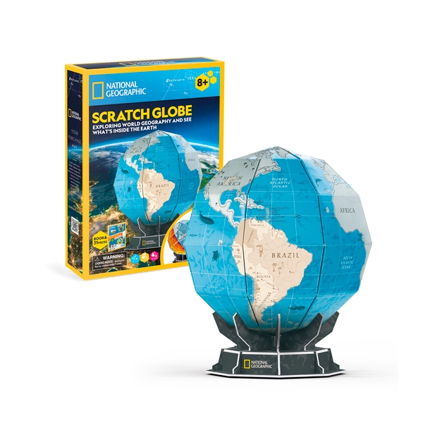 «Тривимірна головоломка-конструктор CubicFun National Geographic Глобус 31 ел. (DS1082h)», бренда CubicFun - фото №1