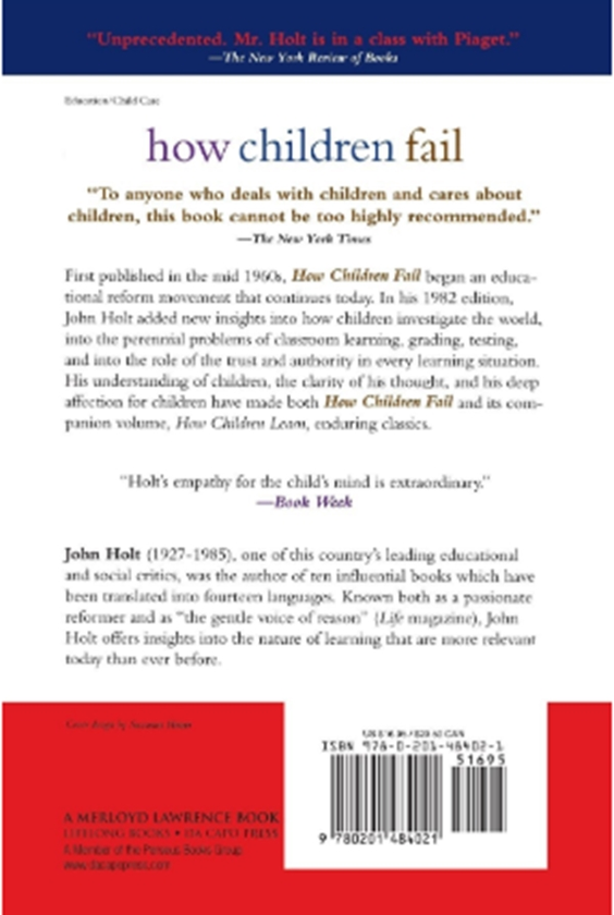 Бумажная книга «How Children Fail Classics in Child Development», автор Джон Холт - фото №1