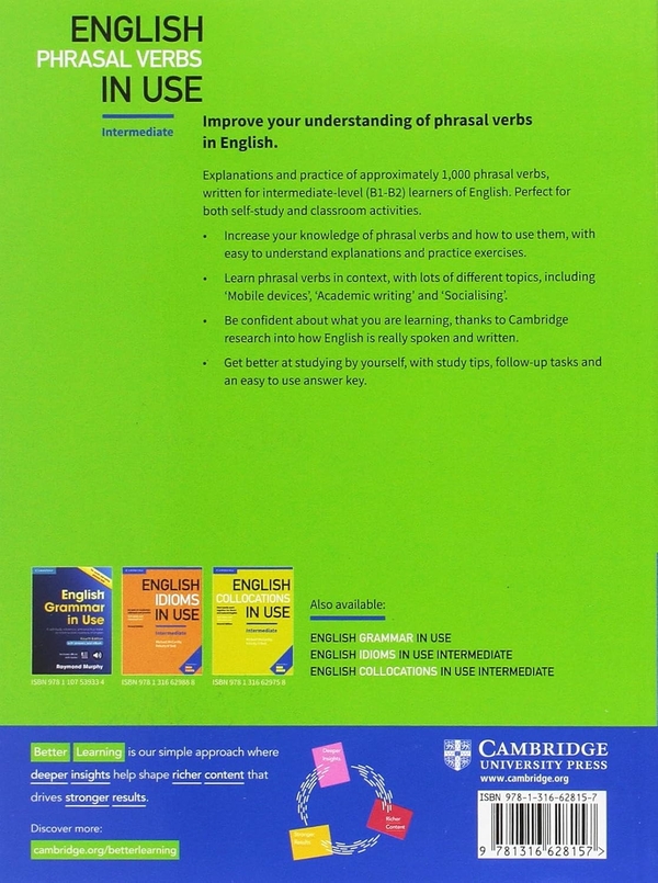 [object Object] «English Phrasal Verbs in Use Intermediate Book With Answers. Vocabulary Reference and Practice», авторів Майкл Маккарті, Фелісіті О'Делл - фото №2 - мініатюра