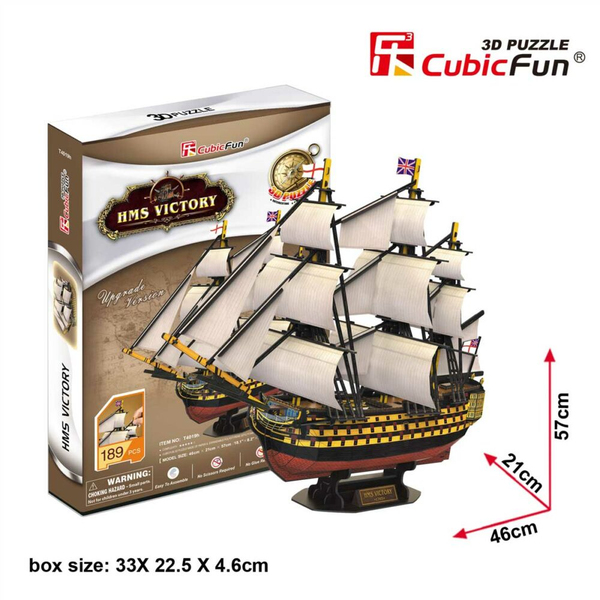  «Тривимірна головоломка-конструктор CubicFun HMS Victory (T4019h)», бренда Cubic Fun - фото №1