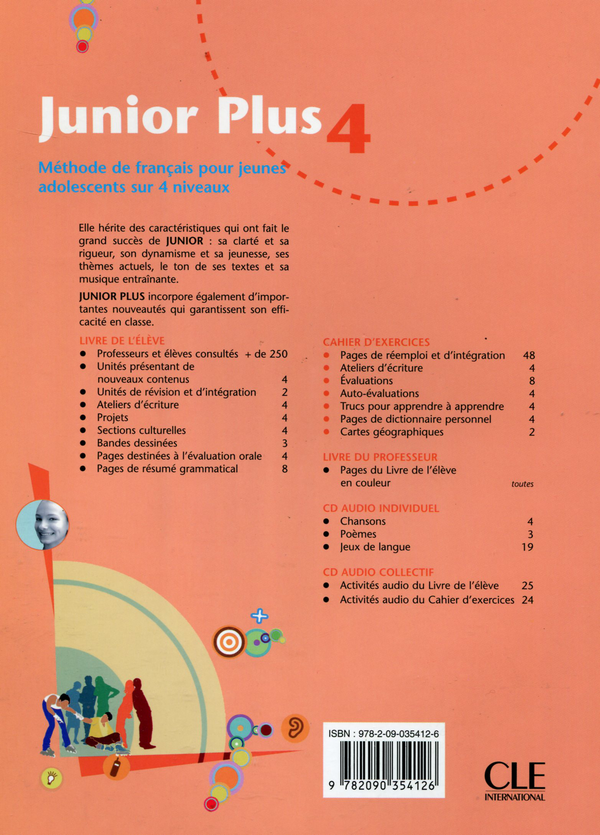 Паперова книга «Junior Plus 4 Cahier d'exercices», авторів Мішель Буцбах, Інмакулада Сарасібар, Кармен Мартін, Долорес Пастор - фото №1