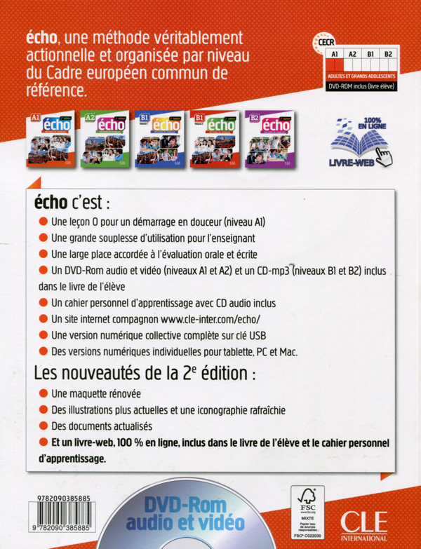 Бумажная книга «Echo A1 - Livre de l'élève (+ DVD-Rom)», авторов Джеки Жирарде, Жак Пешер - фото №1