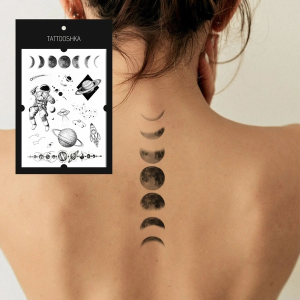 «Тимчасове тату Tattooshka Космос і планети (LB-108)», бренда Tattooshka - фото №1