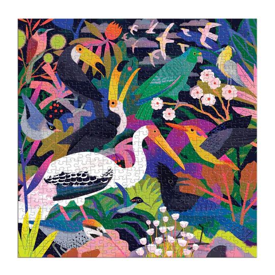  «Birds Illuminated 500 Piece Glow in the Dark Puzzle», бренда Mudpuppy - фото №1