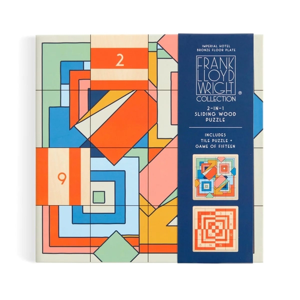  «Пазл-головоломка Galison Frank Lloyd Wright Imperial Hotel 2-in-1 Sliding Wood Puzzle», бренда Galison - фото №1