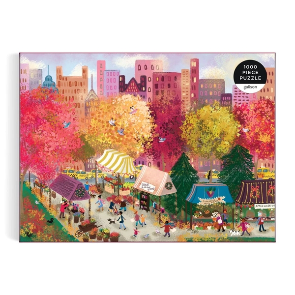  «Пазл Galison Joy Laforme Autumn at the City Market 1000 Piece Puzzle», бренда Galison - фото №1