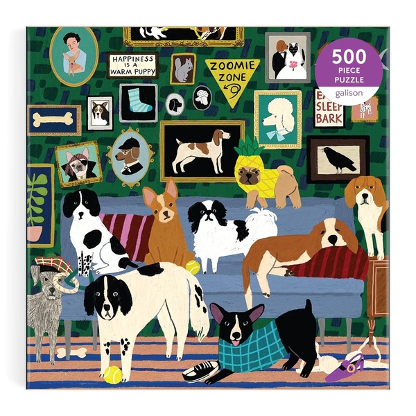  «Пазл Galison Lounge Dogs 500 Piece Puzzle», бренда Galison - фото №1