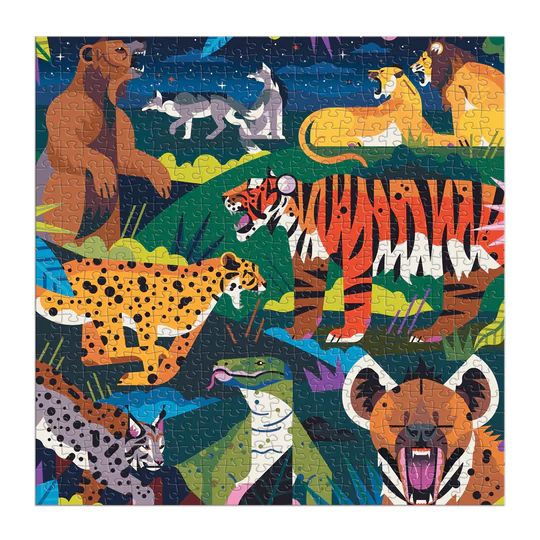  «Пазл Mudpuppy Predators Illuminated 500 Piece Glow in the Dark Puzzle», бренда Mudpuppy - фото №1