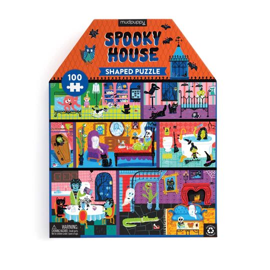  «Пазл Mudpuppy Spooky House by Stephanie Birdsong 100 ел.», бренда Mudpuppy - фото №1