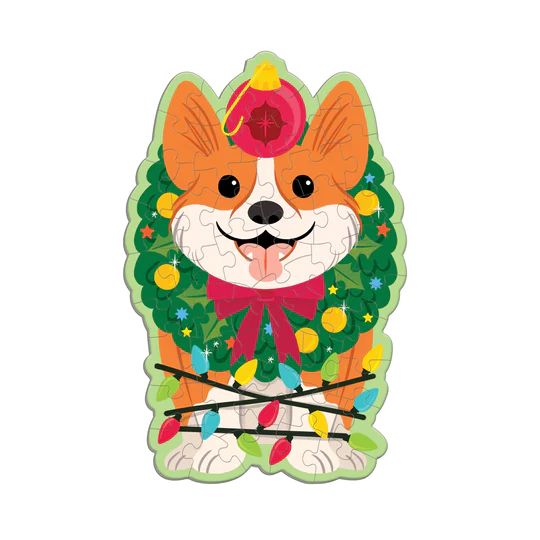  «Пазл Mudpuppy Christmas Corgi by Alyssa Nassner 48 ел.», бренду Mudpuppy - фото №1