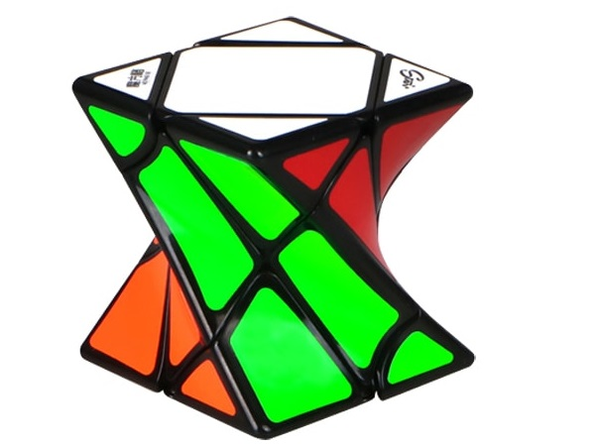  «Игрушка-головоломка QiYi Twisty Skewb Cube черный (MFG2004)», бренда QiYi - фото №1