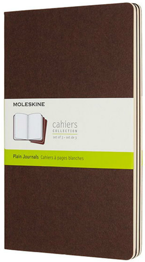  «Блокнот Moleskine Cahier коричневый 3 шт (CH018P2)», бренда Moleskine - фото №1