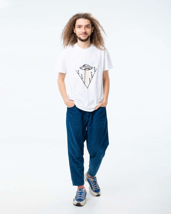 «Футболка Handcrafts by orphans Космічна тарілка Біла S», brand Handcrafts by Orphans - фото №1