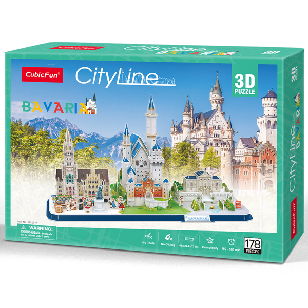  «Тривимірна головоломка-конструктор CubicFun City Line Bavaria», бренда Cubic Fun - фото №1