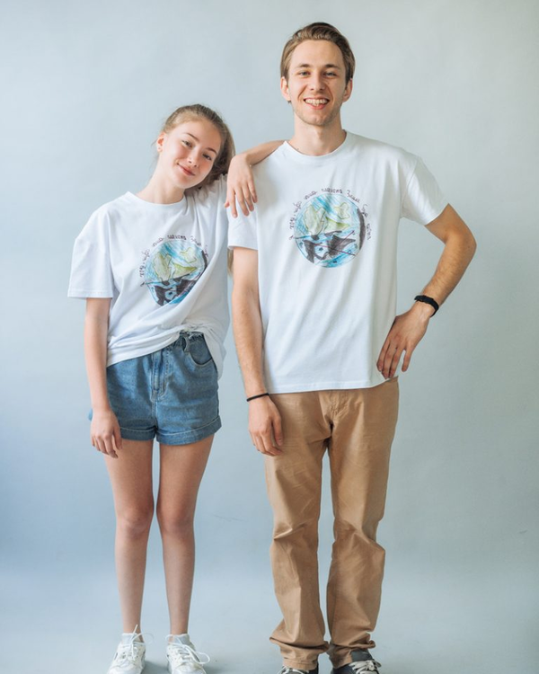 «Футболка Handcrafts by orphans Чистая планета М», бренда Handcrafts by Orphans - фото №1