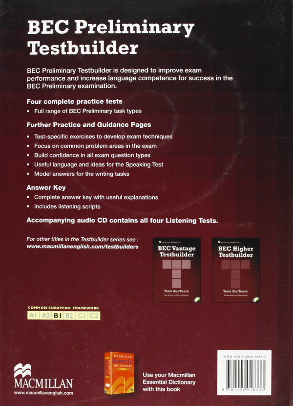 [object Object] «Testbuilder BEC Preliminary (+ CD-ROM)», авторов Джейк Оллсоп, Патриция Аспинолл - фото №3 - миниатюра