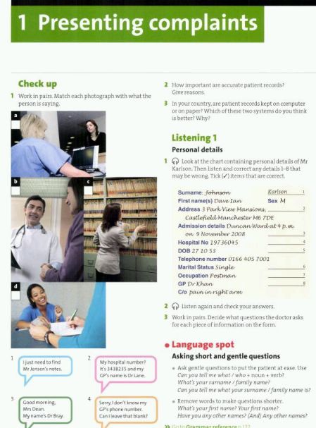 Бумажная книга «Oxford English for Careers: Medicine 1. Student's Book», автор Сэм Маккартер - фото №1