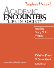 Бумажная книга «Academic Encounters. Life in Society Teacher's manual», автор Кристина Браун - фото №1
