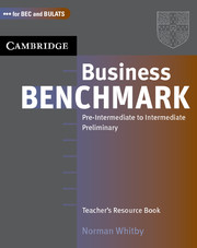 Бумажная книга «Business Benchmark Pre-Intermediate to Intermediate. Teacher's Resource Book», автор Норман Уитби - фото №1