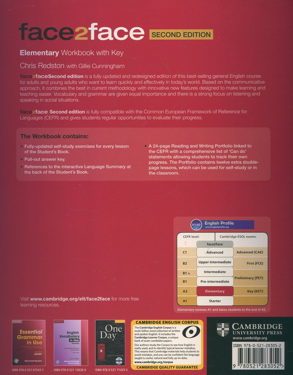 [object Object] «Face2face. Elementary Workbook with Key», авторов Крис Редстон, Джилли Каннингем - фото №3 - миниатюра