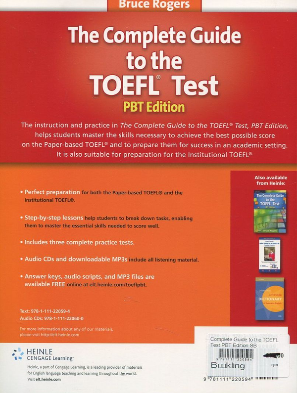 [object Object] «The Complete Guide to the TOEFL Test: PBT Edition», автор Брюс Роджерс - фото №3 - миниатюра