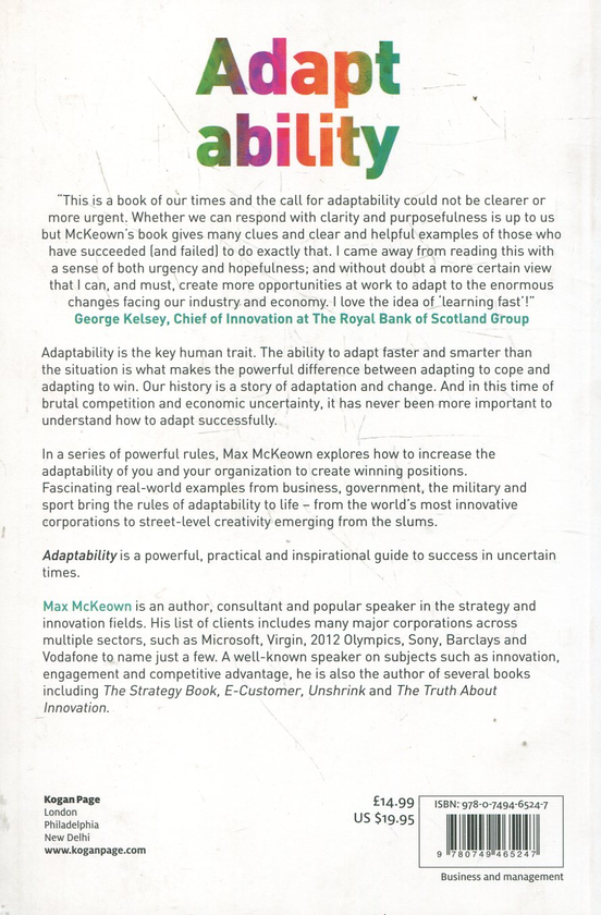 Бумажная книга «Adaptability: The Art of Winning In An Age of Uncertainty», автор Макс Маккеон - фото №1
