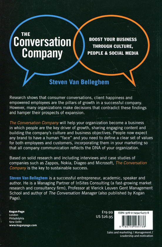 Бумажная книга «The Conversation Company: Boost Your Business Through Culture, People & Social Media», автор Стивен ван Беллехем - фото №1