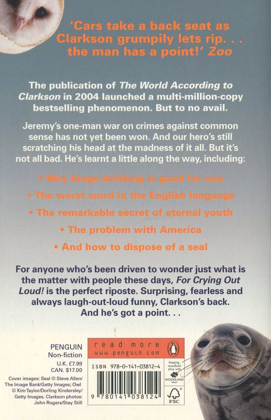 Паперова книга «For Crying Out Loud. The World According to Clarkson» - фото №1