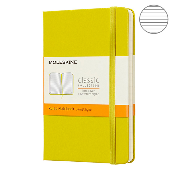  «Блокнот Moleskine Classic маленький линия желтый (MM710M18)», бренда Moleskine - фото №1