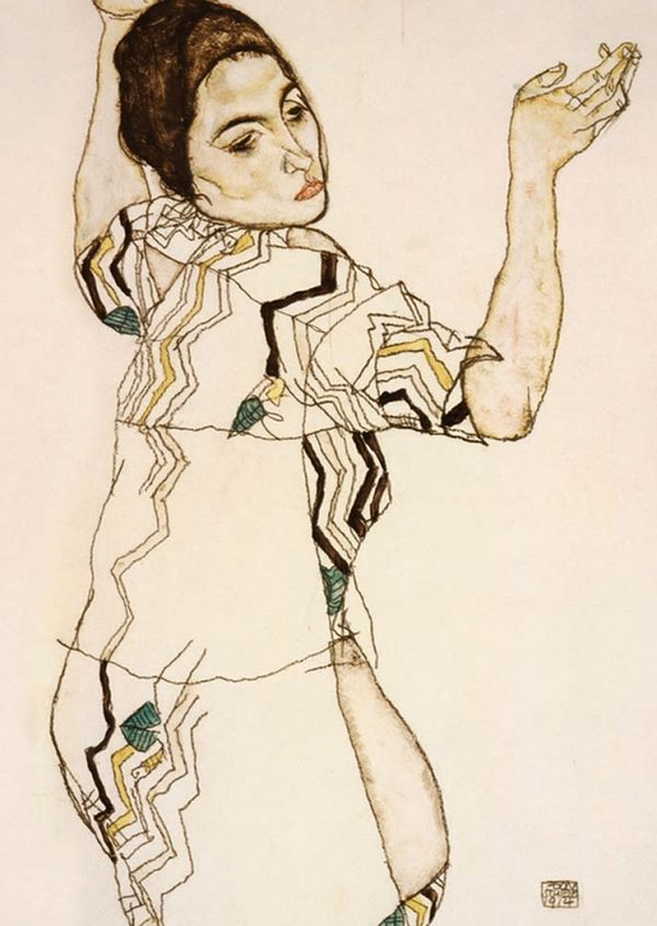  «Открытка Tushita Egon Schiele Portrait von Friederike Beer», бренда Tushita - фото №1