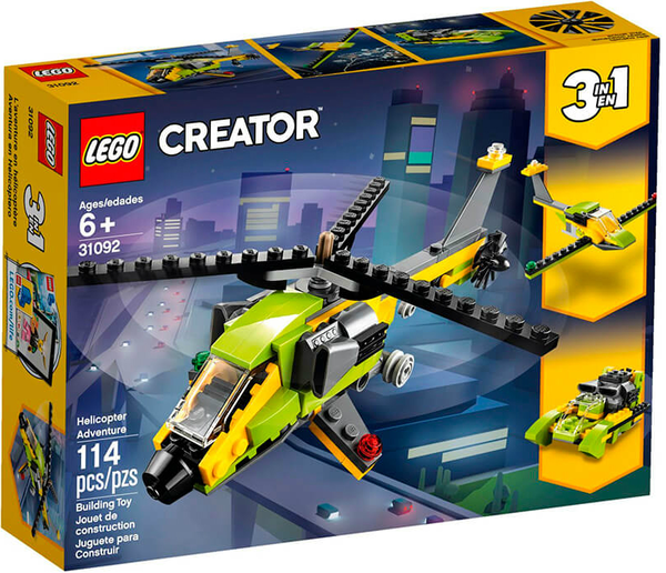  «Конструктор LEGO Creator Приключение на вертолёте 114 деталей (31092)», бренда LEGO - фото №1