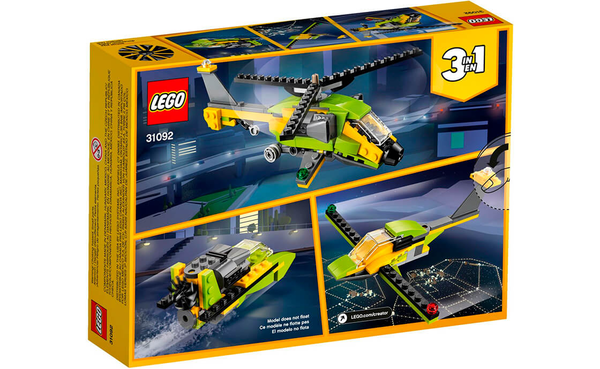  «Конструктор LEGO Creator Приключение на вертолёте 114 деталей (31092)», бренда LEGO - фото №1