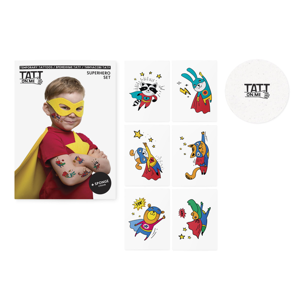 «Временные тату TATTon.me Superhero set», бренда TATTon.me - фото №1