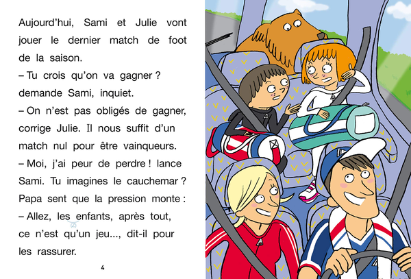 Бумажная книга «Sami et Julie CE1 Le match de foot de Sami et Julie», авторов Сандра Лебрун, Лоик Одрейн, Тереза ​​Бонте - фото №1