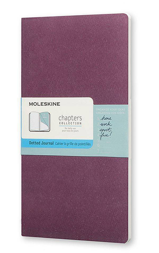  «Тетрадь для записей Moleskine Chapters Slim в мягком переплете сливовый (CPT034H8)», бренда Moleskine - фото №1