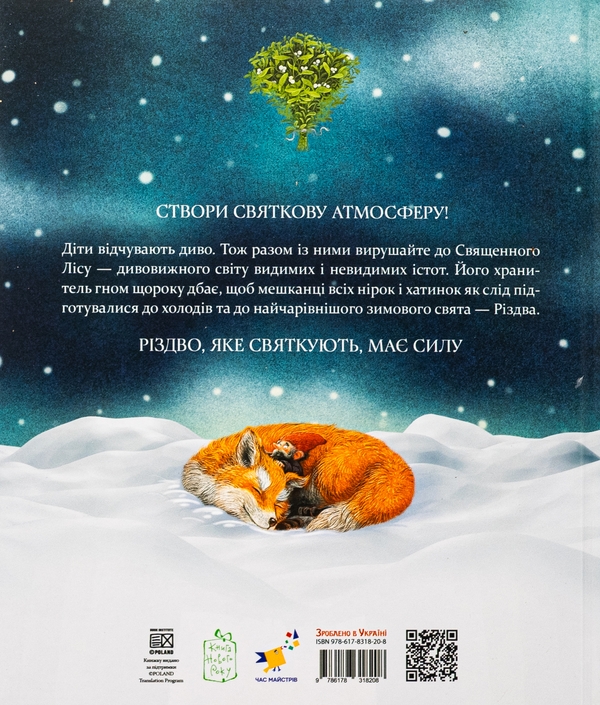 Бумажная книга «Різдвяні оповідки про гнома та видимих і невидимих лісових мешканців», автор Бернадетта Бородзюк - фото №1