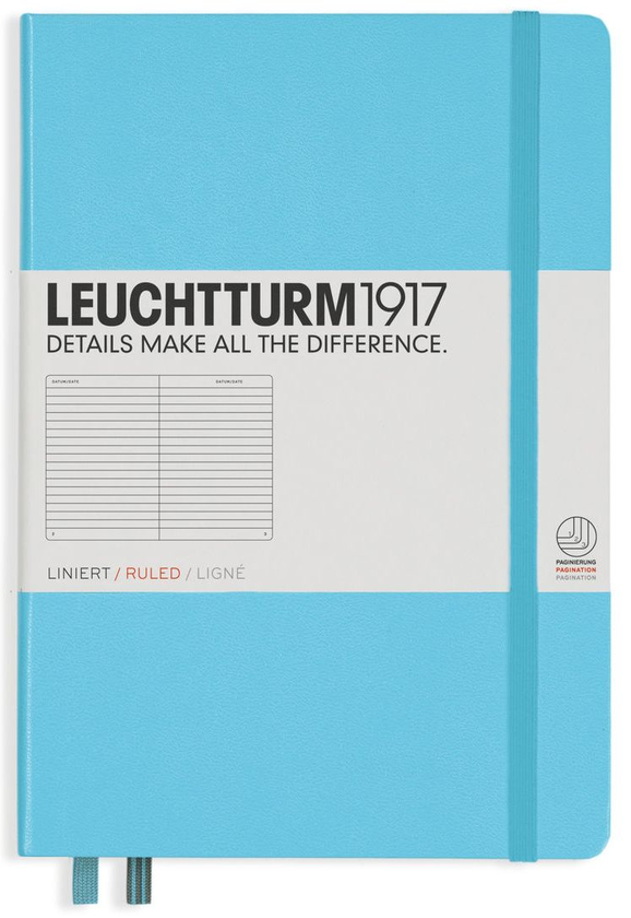  «Блокнот Leuchtturm1917 Medium Линия Ледяной Синий (357480)», бренда Leuchtturm1917 - фото №1