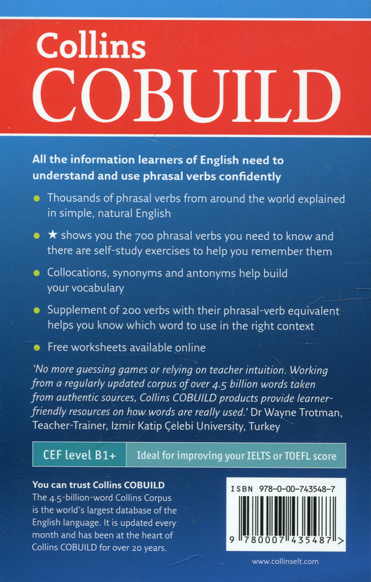 Паперова книга «Collins Cobuild This new edition of the Collins COBUILD Phrasal Verbs Dictionary offers comprehensive and up-t» - фото №1