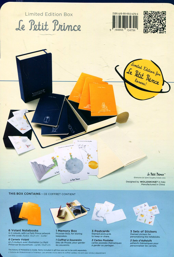  «Подарочный набор Moleskine Le Petit Prince (GBLEPETIT#978-88-6613-479-4)», бренда Moleskine - фото №1