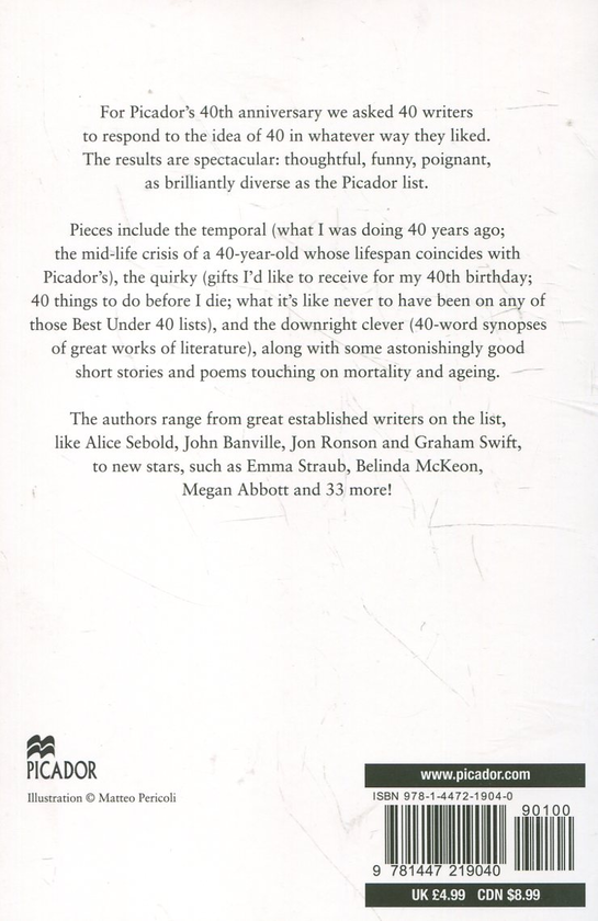 Бумажная книга «The Picador Book of 40: 40 Writers Inspired by a Number» - фото №1
