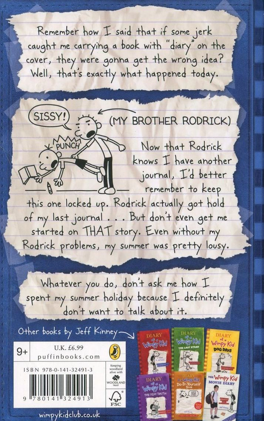 Паперова книга «Diary of a Wimpy Kid. Rodrick Rules. Book 2», автор Джефф Кінні - фото №1