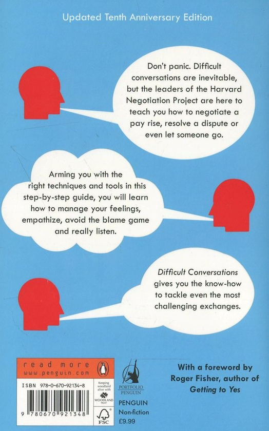 Паперова книга «Difficult Conversations. How to Discuss What Matters Most», авторів Брюс Петтон, Дуглас Стоун, Шейла Хин - фото №1
