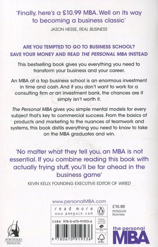 Бумажная книга «The Personal MBA. The Personal MBA A World-Class Business Education in a Single Volume», автор Джош Кауфман - фото №1