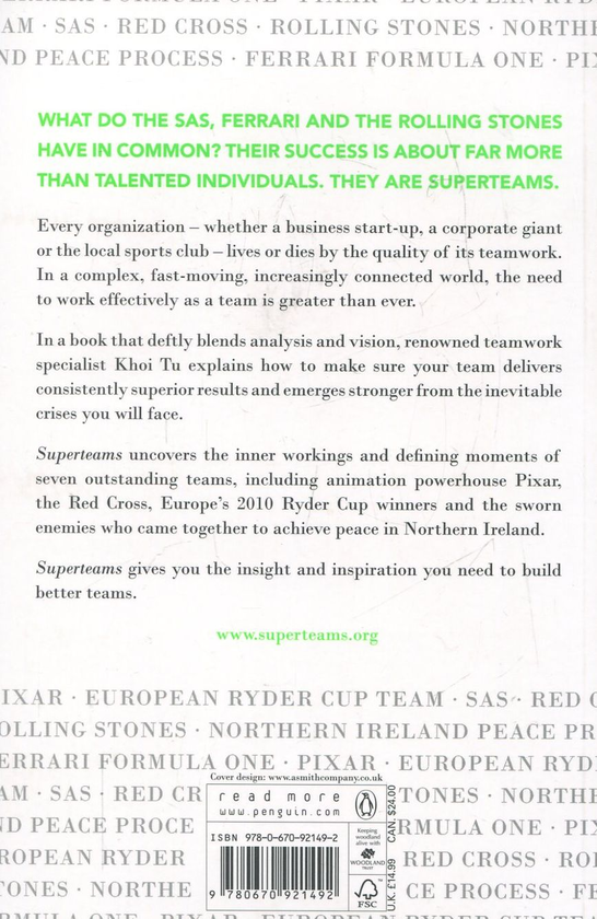 Паперова книга «Superteams. The Secrets of Stellar Performance From Seven Legendary Teams», автор Ту Хой - фото №1
